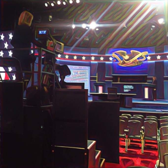 Dianne Pool Camera for all Networks Presidential Debate Hofsta U 2016